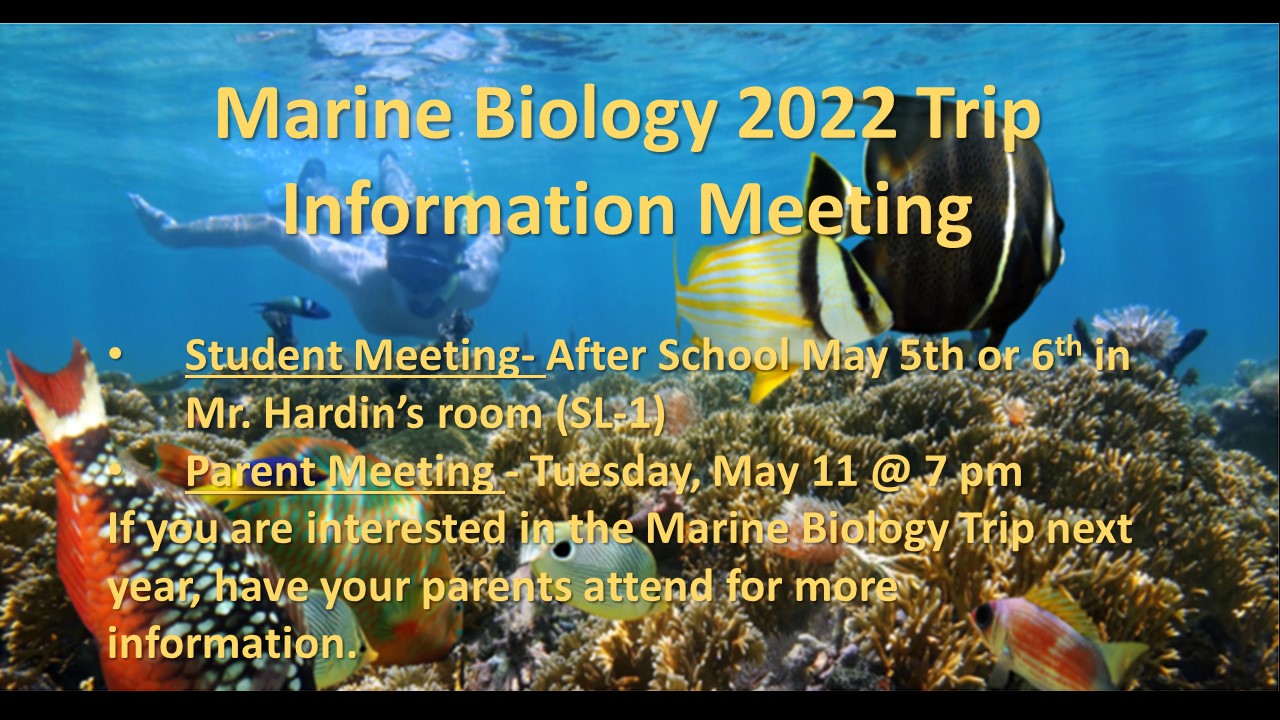 marine biology trip 2021-2022